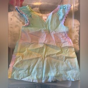 Cat & Jack Pastel Rainbow Shimmer Tank Top or cover up - Mint, Pink, Yellow